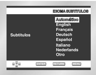 SAMSUNG DVD-E137B - Utilizando el idioma de subítculos - 2