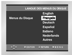SAMSUNG DVD-HD841 - Choix de la langue du menu du disque - 1