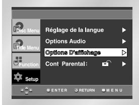 SAMSUNG DVD-HD841 - Configuration des options d'affichage - 1