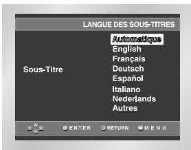 SAMSUNG DVD-HD841 - Choix de la langue des sous-titres - 1