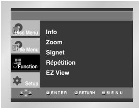 SAMSUNG DVD-HD841 - Utilisation du menu des fonctionnalités - 1