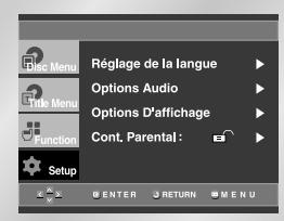 SAMSUNG DVD-HD841 - Utilisation du menu de configuration - 1