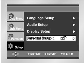 SAMSUNG DVD-HD841 - Setting Up the Parental Control - 1