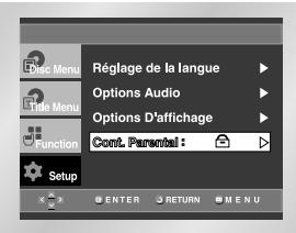 SAMSUNG DVD-HD841 - Paramétrage du niveau de contrôle - 1