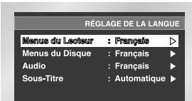 SAMSUNG DVD-HD841 - Choix de la langue du menu du lecteur - 2