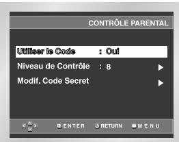 SAMSUNG DVD-HD841 - Paramétrage du niveau de contrôle - 3
