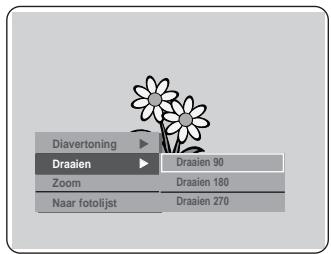 Diavertoning Draaien Zoom Naar fotolijst Draaien 90 Draaien 180 Draaien 270