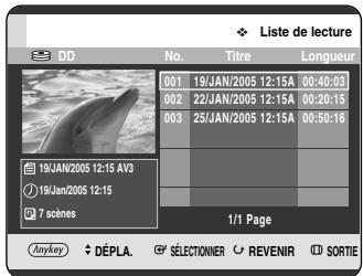 SAMSUNG DVD-HR720P - Appuyez sur les boutons ▲▼ pour sélectionner Supprimer, puis appuyez sur le bouton OK ou ▶. - 3
