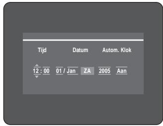 Tijd 12 : 00 01 / Jan ZA Autom. Klok 2005 Aan
