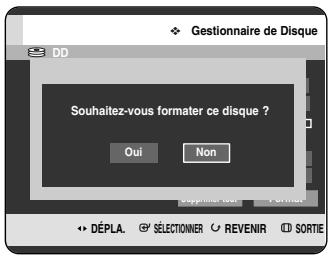 SAMSUNG DVD-HR720P - Appuyez sur les boutons ◀▶ pour sélectionner Format, puis appuyez sur le bouton OK. - 1