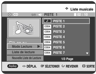 SAMSUNG DVD-HR720P - Appuyez sur le bouton ANYKEY au cours de la lecture de la Liste de musique. - 1