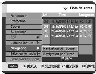 SAMSUNG DVD-HR720P - Appuyez sur les boutons ▲▼ pour sélectionner Navigation, puis appuyez sur le bouton OK ou ▶. - 1