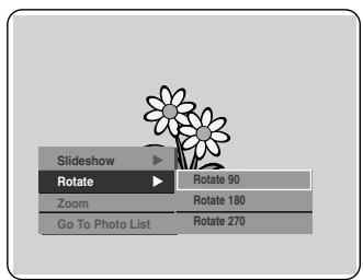 Slideshow Rotate Zoom Go To Photo List Rotate 90 Rotate 180 Rotate 270