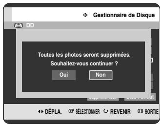 SAMSUNG DVD-HR720P - Appuyez sur les boutons ◀▶ pour sélectionner Titre, Musique ou Photo, puis appuyez sur le bouton OK. - 3