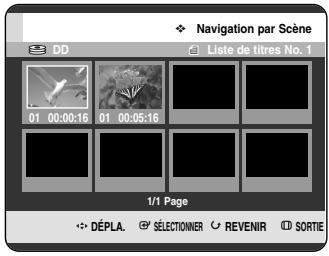 SAMSUNG DVD-HR720P - Appuyez sur les boutons ▲▼ pour sélectionner Navigation par Scène, puis appuyez sur le bouton OK ou ▶. - 1