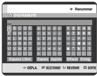 SAMSUNG DVD-HR720P - Modification du nom du disque - 6