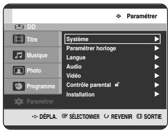 SAMSUNG DVD-HR720P - Configuration des options de sortie vidéo - 1