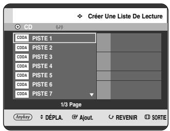 SAMSUNG DVD-HR720P - Appuyez sur les boutons ▲▼ pour sélectionner Nouvelle liste de lecture, puis appuyez sur le bouton OK ou ▶. - 1