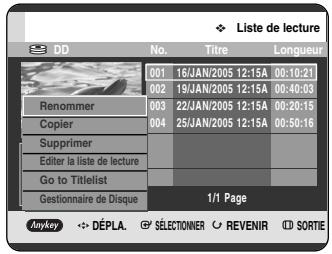 SAMSUNG DVD-HR720P - Utilisation du bouton MENU. - 1