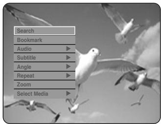 Search Bookmark Audio Subtitle Angle Repeat Zoom Select Media