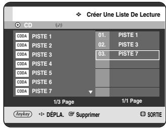 SAMSUNG DVD-HR720P - Appuyez sur les boutons ▲▼ pour sélectionner les pistes dans l'ordre où vous souhaitez les lire, puis appuyez sur le bouton OK. - 2