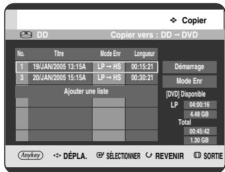 SAMSUNG DVD-HR720P - Appuyez sur les boutons ◀▶ pour sélectionner Oui, puis appuyez sur le bouton OK. Le titre sélectionné est supprimé. - 1