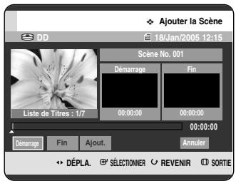 SAMSUNG DVD-HR720P - Ajout d'une scène - 2
