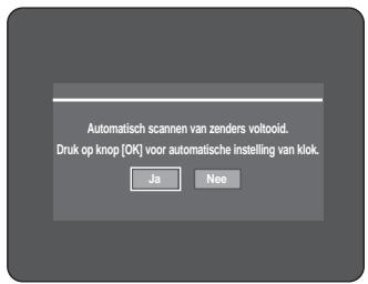 Automatisch scannen van zenders voltooid. Druk op knop [OK] voor automatische instelling van klok. Ja Neo