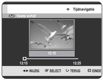 Tijdnavigatie Vaste schijf 12:15 12:15 12:25 WJZIG SELECT TERUG EINDE