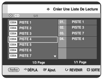 SAMSUNG DVD-HR720P - Appuyez sur les boutons ▲▼ pour sélectionner les pistes dans l'ordre où vous souhaitez les lire, puis appuyez sur le bouton OK. - 1