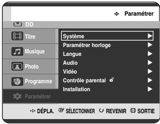 SAMSUNG DVD-HR720P - Configuration des options d'affichage vidéo - 1