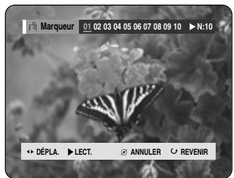 SAMSUNG DVD-HR720P - Appuyez sur le bouton MARKER au cours de la lecture. - 1