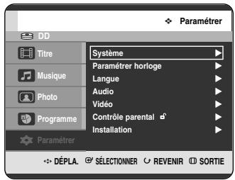 SAMSUNG DVD-HR720P - Configuration du contrôle parental - 2