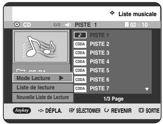 SAMSUNG DVD-HR720P - Appuyez sur le bouton ANYKEY au cours de la lecture de la Liste de musique. - 1