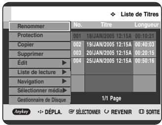 SAMSUNG DVD-HR720P - Utilisation du bouton MENU. - 1
