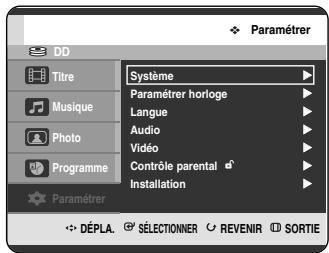 SAMSUNG DVD-HR720P - Réglage de la mise hors tension automatique - 1