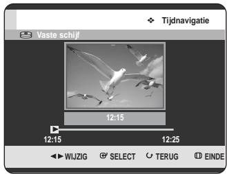 Tijdnavigatie Vaste schijf 12:15 12:15 12:25 WJZIG SELECT TERUG EINDE