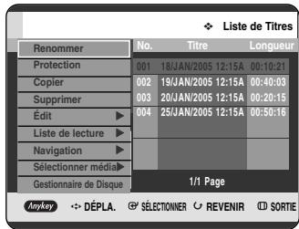 SAMSUNG DVD-HR720P - Utilisation du bouton MENU. - 1