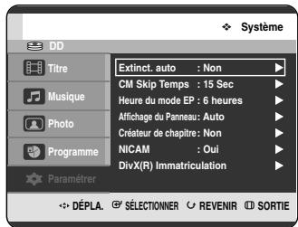 SAMSUNG DVD-HR720P - Réglage du CM Skip Temps - 2