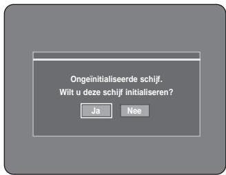 Ongeinitialiseerde schijf. Wilt u deze schijf initialiseren? Ja Nee