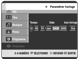 SAMSUNG DVD-HR720P - Réglage de l'horloge - 3