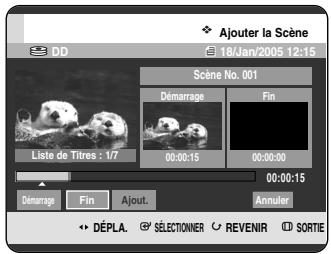 SAMSUNG DVD-HR720P - Ajout d'une scène - 3