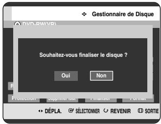 SAMSUNG DVD-HR720P - Finalisation d'un disque - 5