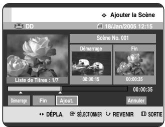 SAMSUNG DVD-HR720P - Ajout d'une scène - 4