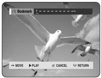 Bookmark 1 MOVE PLAY CANCEL RETURN