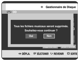SAMSUNG DVD-HR720P - Appuyez sur les boutons ◀▶ pour sélectionner Titre, Musique ou Photo, puis appuyez sur le bouton OK. - 2