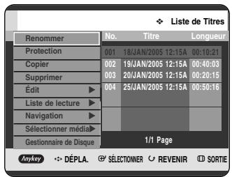 SAMSUNG DVD-HR720P - Utilisation du bouton MENU. - 1