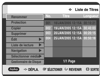 SAMSUNG DVD-HR720P - Utilisation du bouton MENU. - 1