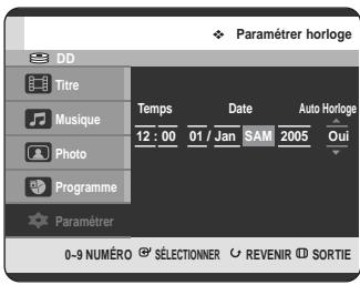 SAMSUNG DVD-HR725 - Réglage de l'horloge - 4
