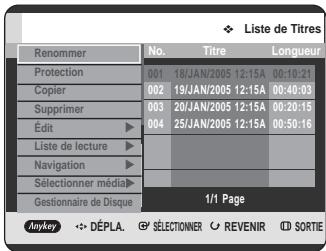 SAMSUNG DVD-HR725 - Utilisation du bouton MENU. - 1